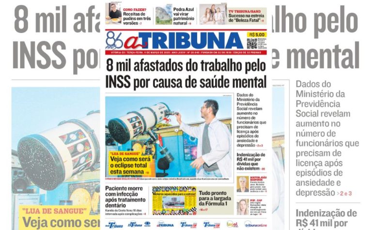Confira os destaques do jornal A Tribuna desta terça