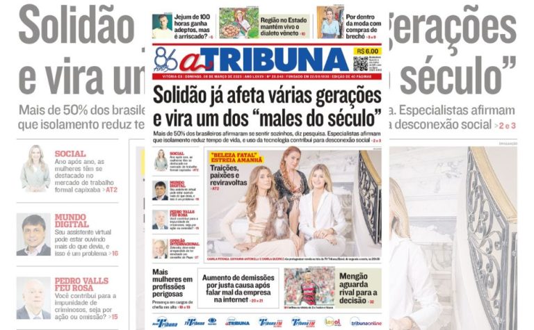 Confira os destaques do jornal A Tribuna deste domingo