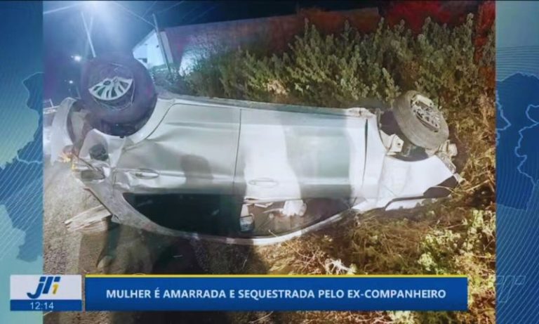 Mulher sequestrada pelo ex sofre acidente na BR-428; suspeito é preso por populares