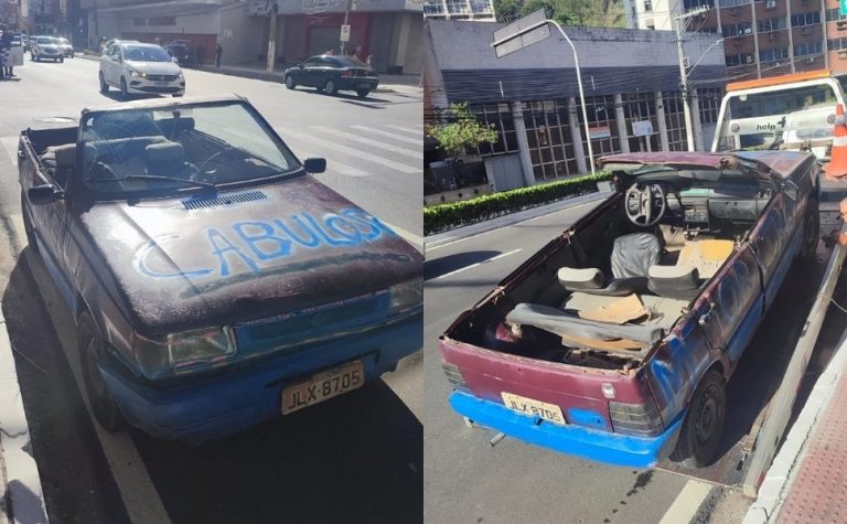 VÍDEO | Jovem sem habilitação é detido com “Uno conversível” no Centro de Vitória