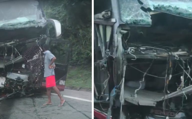 Acidente entre ônibus e caminhão deixa dois mortos e 22 feridos na BR-101 no ES