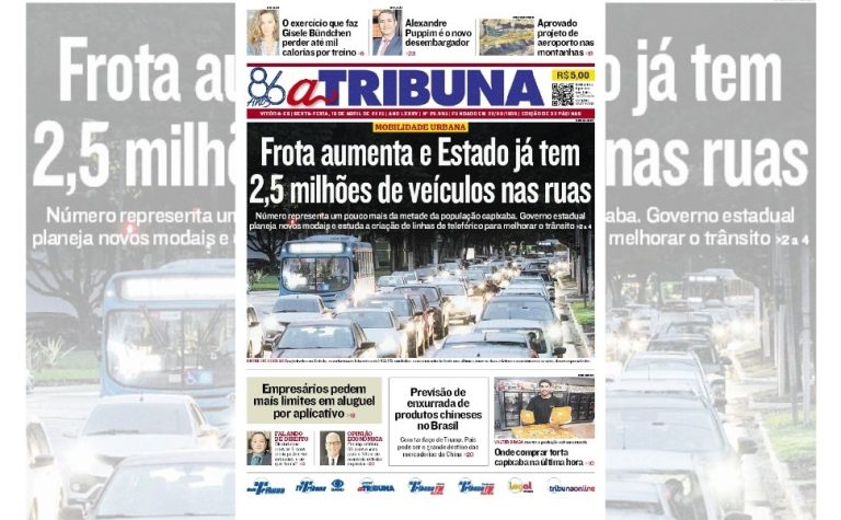 Confira os destaques do jornal A Tribuna desta sexta-feira