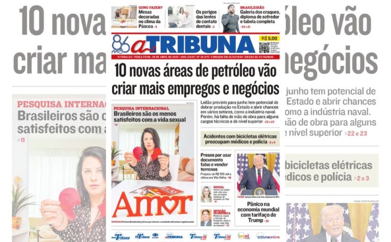 Confira os destaques do jornal A Tribuna desta terça