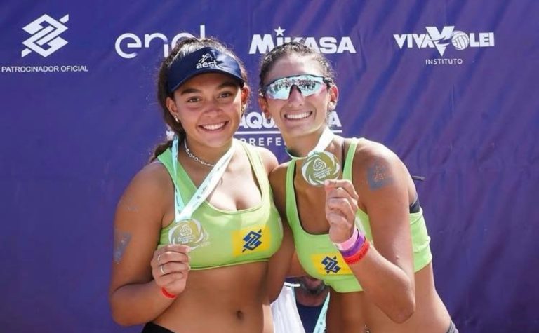 Duplas do Aest ganham títulos nacionais no vôlei de praia