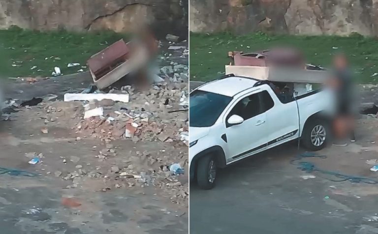 Morador é multado em R$ 4.580 após jogar lixo em terreno