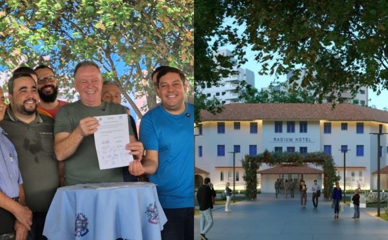 Obra de restauração do Radium Hotel, em Guarapari, será concluída em um ano