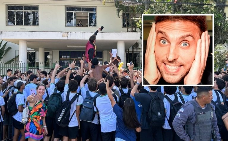 VÍDEO | Léo Lins faz visita ‘surpresa’ ao Ifes e dá nó no trânsito de Vitória