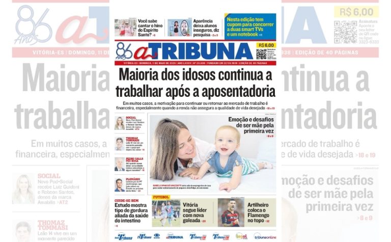 Confira os destaques do jornal A Tribuna deste domingo