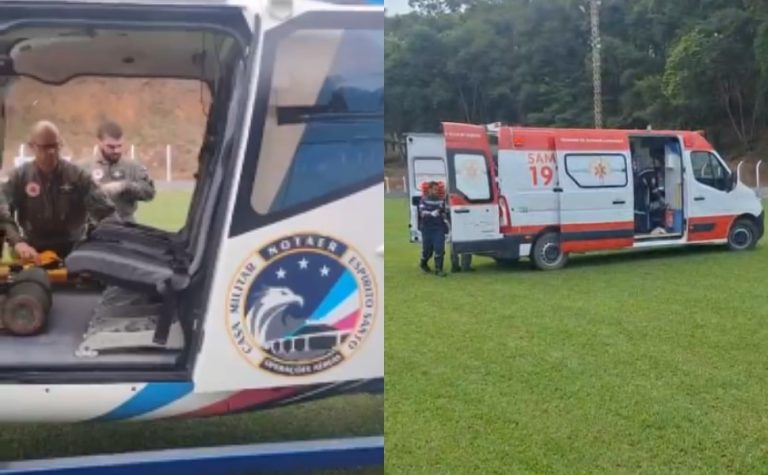 Criança sofre traumatismo craniano ao ser atropelada na porta da escola em Iúna