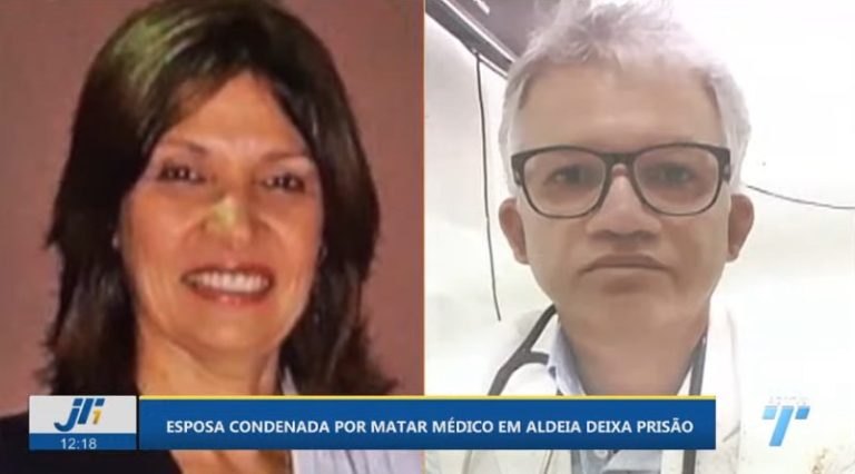 Esposa condenada por matar e esquartejar médico em Aldeia deixa prisão