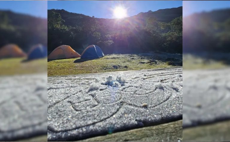 Caparaó capixaba registra geada com temperatura de -3º C