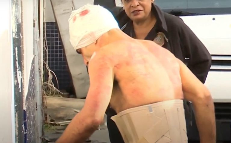 Homem tenta invadir casa e é agredido e amarrado em poste em Vitória