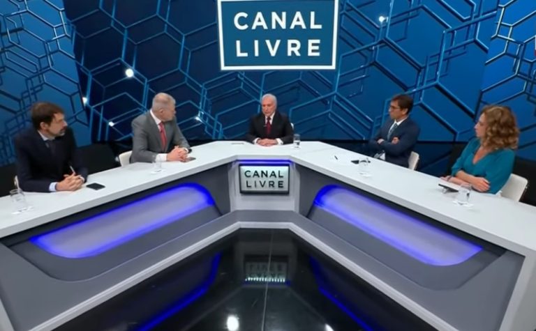 Michel Temer é entrevistado no “Canal Livre” na TV Tribuna/Band