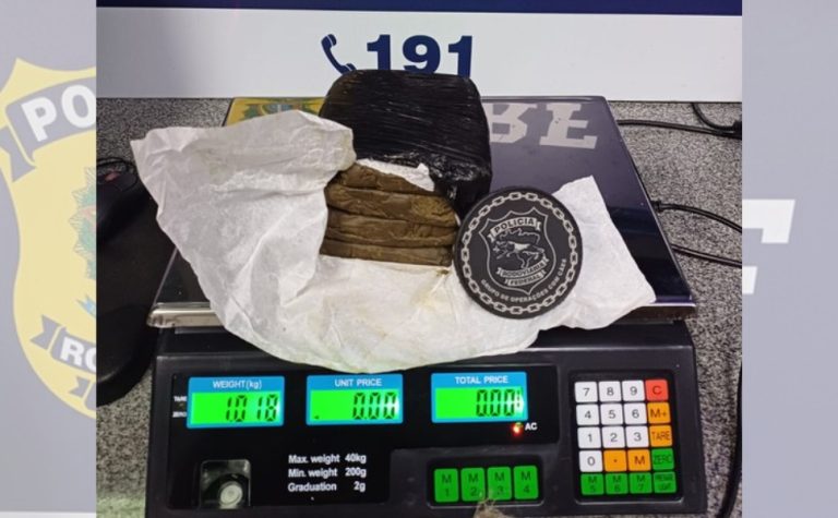 Polícia Rodoviária encontra um quilo de haxixe em ônibus