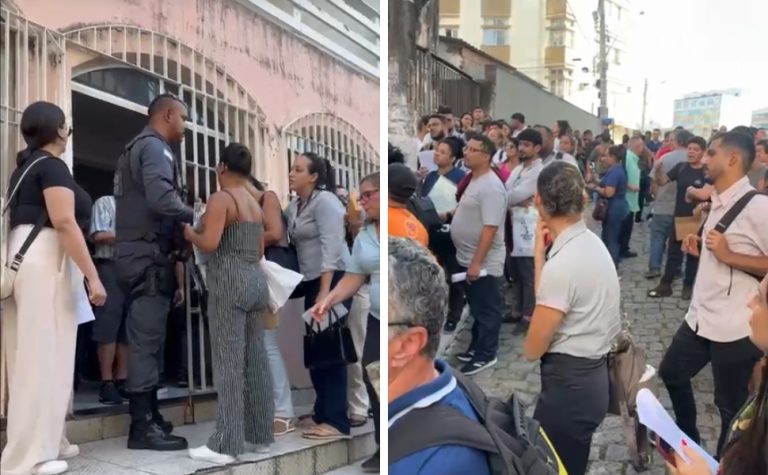 Servidores da saúde protestam em Vitória contra taxa sindical obrigatória