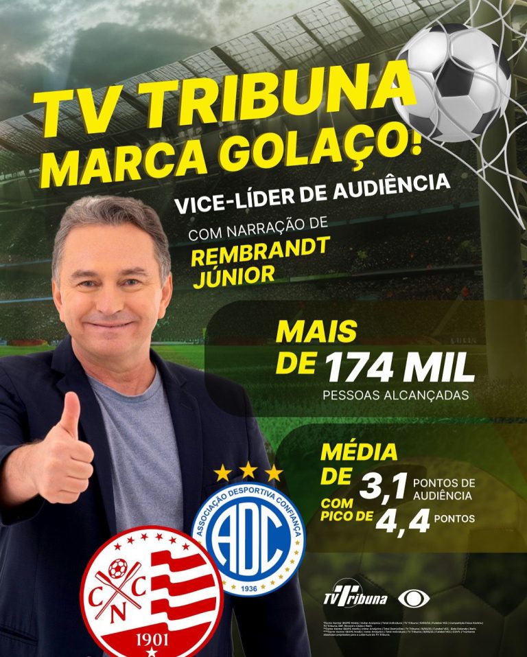 Tribuna alcança vice-liderança com vitória do Náutico narrada por Rembrandt Júnior