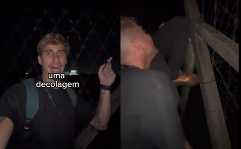VÍDEO | Influenciador invade pista do Galeão e vira alvo de investigação da PF