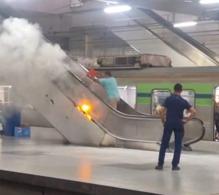 VÍDEO: Ponta de cigarro causa princípio de incêndio no Metrô do Recife