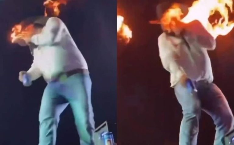 Cantor sertanejo fica ferido após ser atingido por fogo durante show