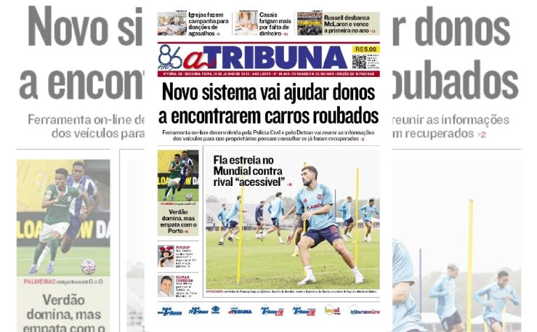 Confira os destaques do jornal A Tribuna desta segunda-feira