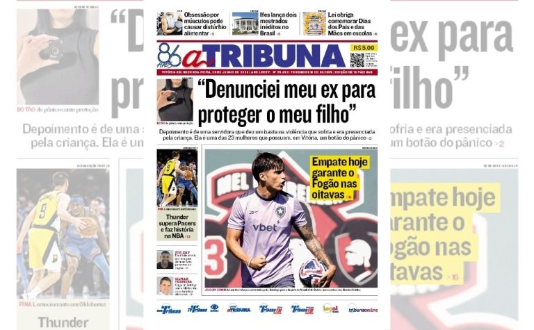 Confira os destaques do jornal A Tribuna desta segunda-feira
