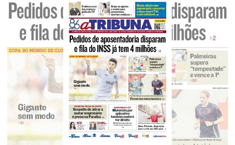 Confira os destaques do jornal A Tribuna desta sexta-feira