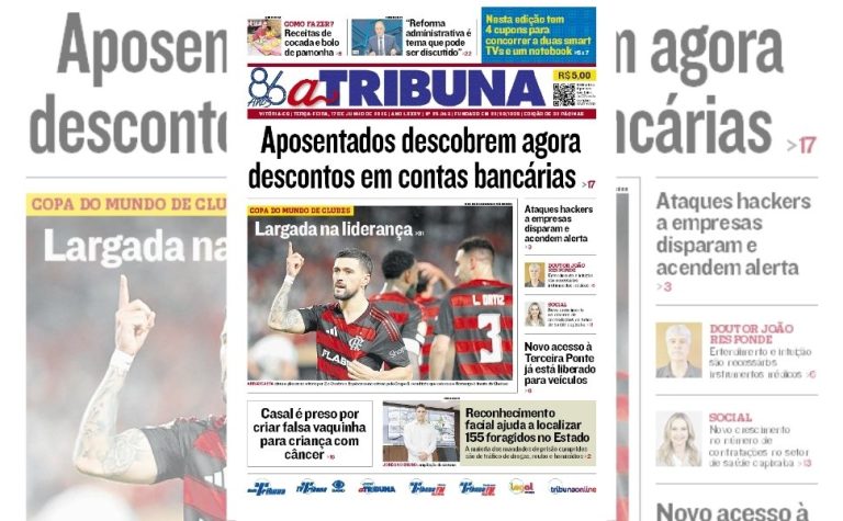 Confira os destaques do jornal A Tribuna desta terça-feira