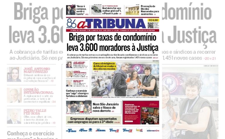 Confira os destaques do jornal A Tribuna deste domingo