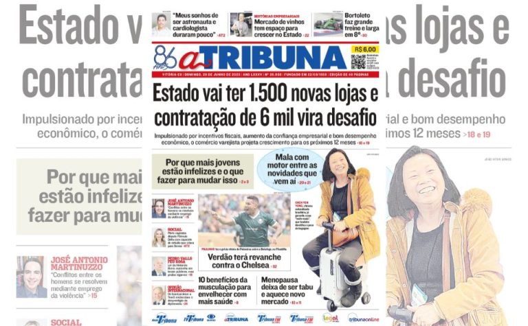 Confira os destaques do jornal A Tribuna deste domingo