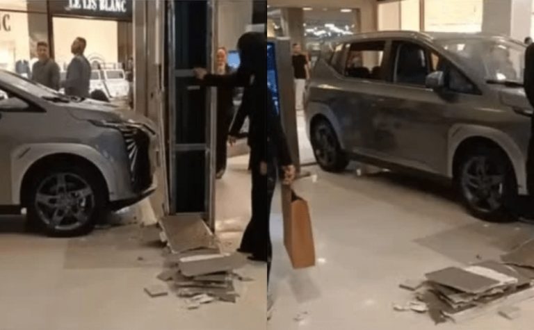 Criança bate carro elétrico de luxo em exposição dentro de shopping em SP