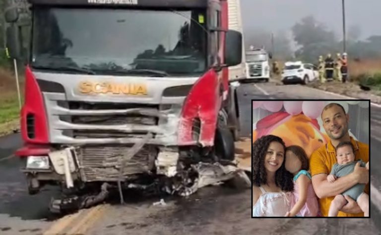 Casal de professores, bebê e motorista do ES morrem em acidente em Minas Gerais