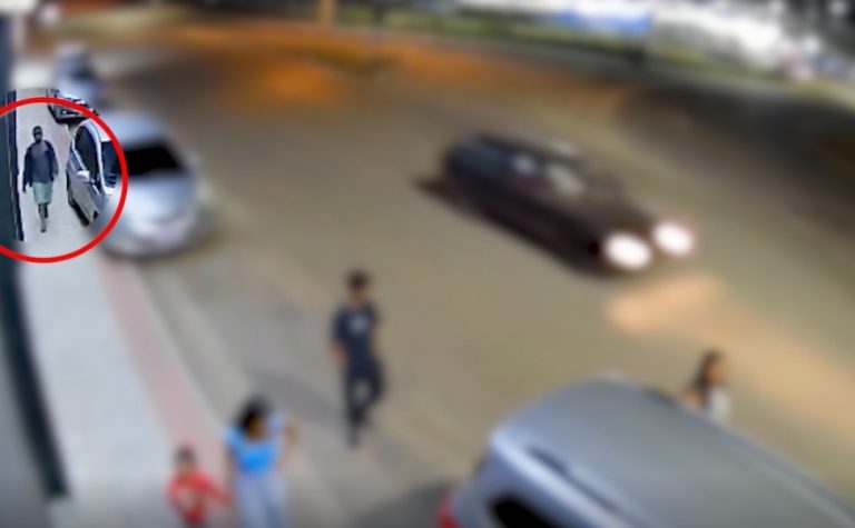 Família é rendida e tem carro levado durante assalto no Sul do ES; veja vídeo