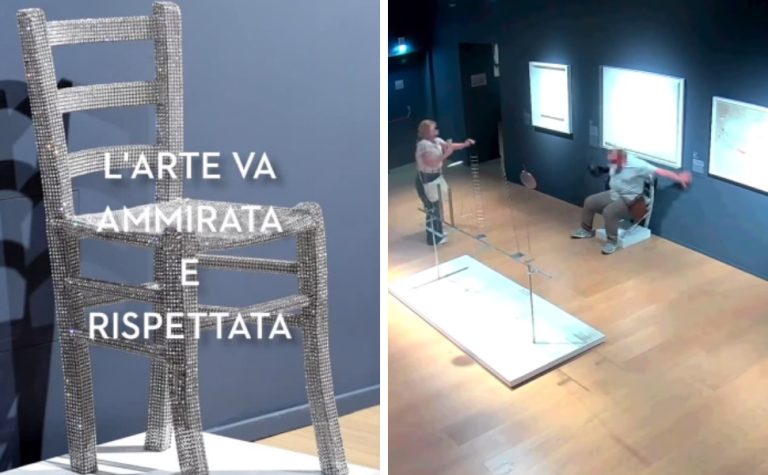 Homem tenta tirar foto, cai e quebra cadeira de cristais Swarovski em museu