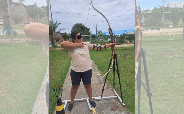 Idosa vence depressão com aulas de tiro com arco