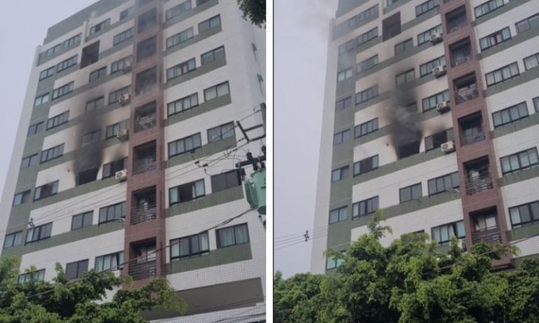 Incêndio atinge prédio na Encruzilhada e causa a morte de um homem de 48 anos