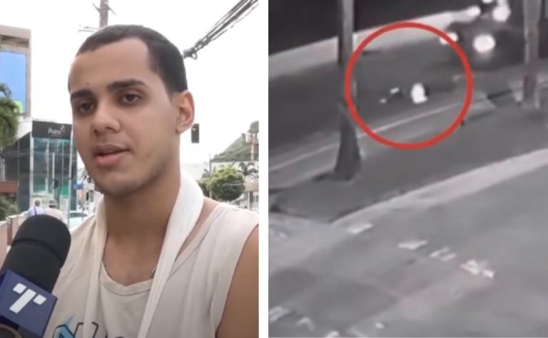 Personal é fechado e arrastado por caminhão em acidente na Serra