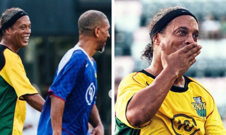 Ronaldinho dá drible desconcertante com elástico em segurança de Messi; veja