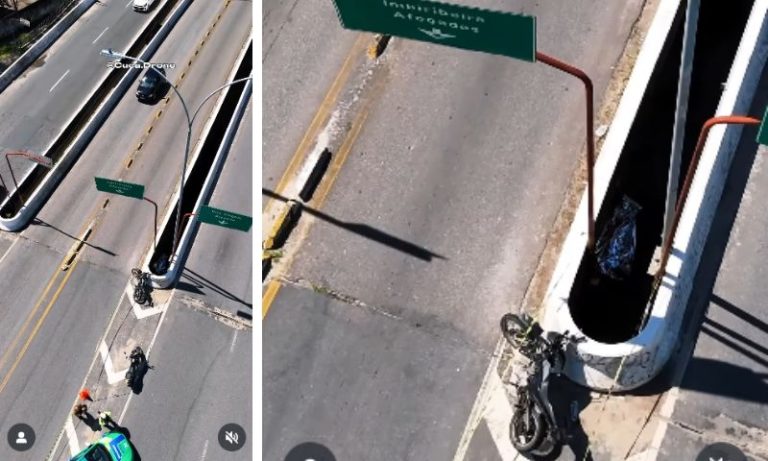 Surreal: casal morre ao cair por abertura no viaduto após acidente na Imbiribeira