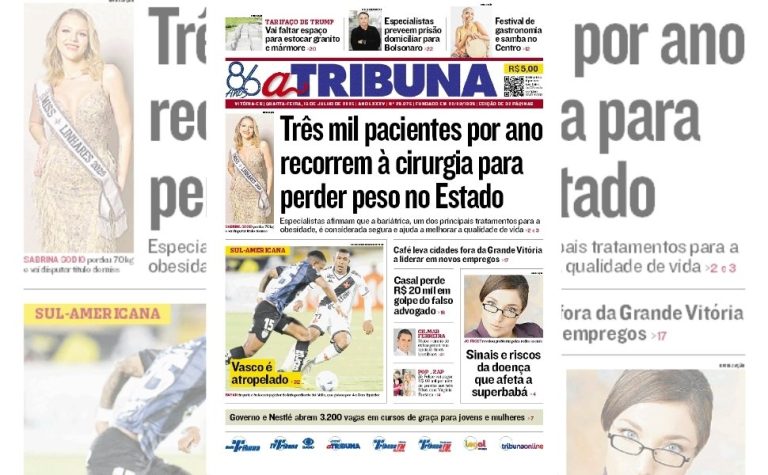 Confira os destaques do jornal A Tribuna desta quarta-feira