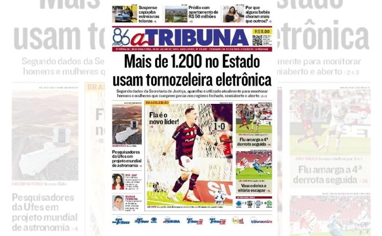 Confira os destaques do jornal A Tribuna desta segunda-feira