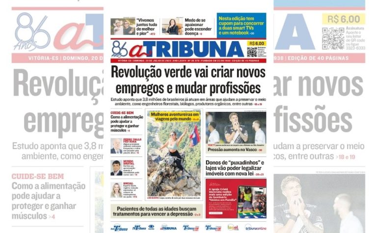 Confira os destaques do jornal A Tribuna deste domingo