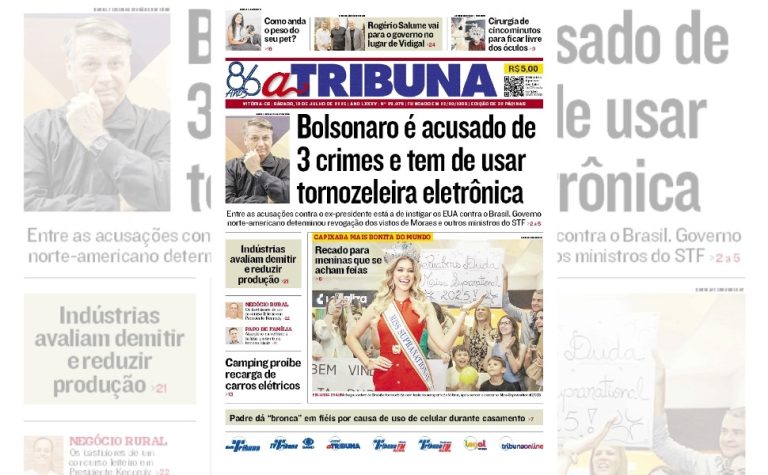 Confira os destaques do jornal A Tribuna deste sábado