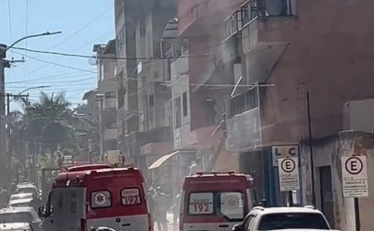 Incêndio em apartamento deixa casal ferido no Sul do ES; veja vídeo