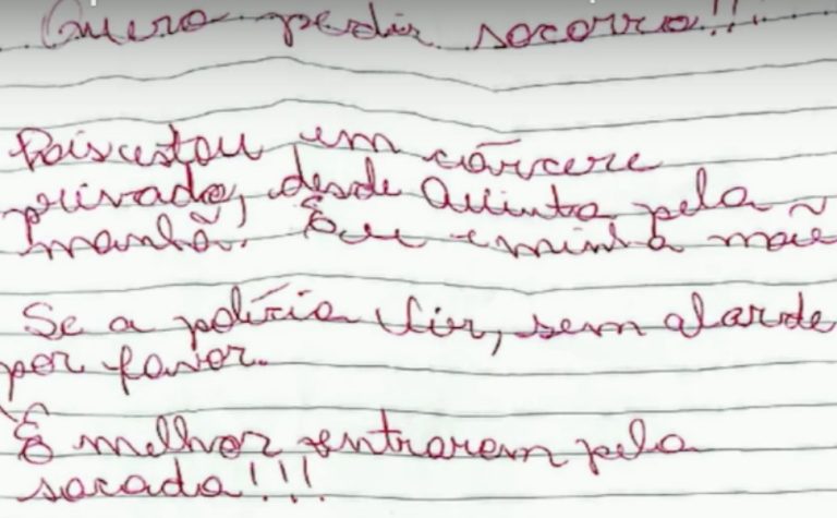 Mãe e filha são resgatadas de cativeiro após jogarem bilhetes pedindo socorro no PR