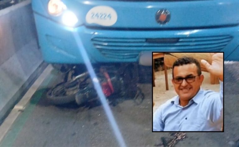 Motociclista morre em acidente com Transcol na 3ª Ponte; câmera flagra momento