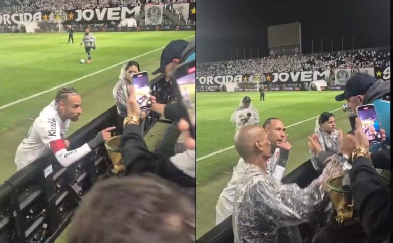 Neymar discute com torcedor do Santos após derrota para o Internacional