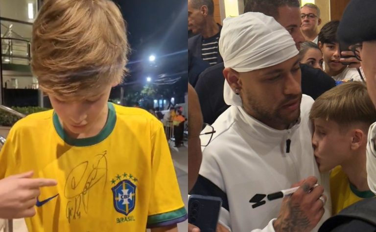 Torcedor mirim do ES narra encontro com Neymar: ‘emoção para o resto da vida’