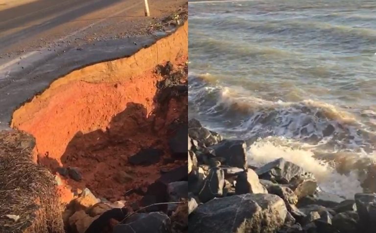 Ventania compromete tráfego na Rodovia do Sol em Marataízes; veja rota alternativa