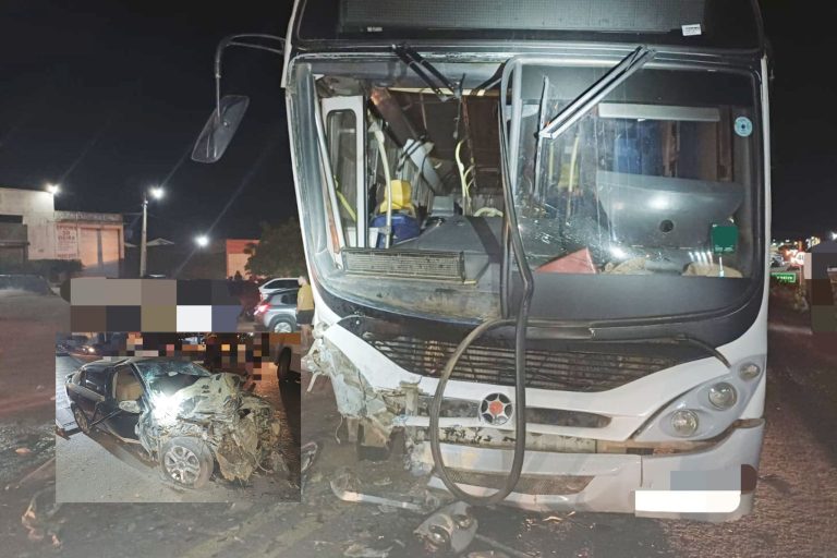 Acidente entre ônibus e carro deixa feridos em Salgueiro