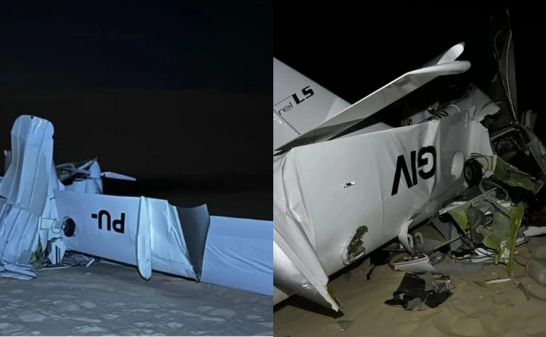 Avião cai nos Lençóis Maranhenses e deixa duas pessoas mortas